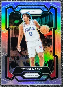 Tyrese Maxey 2023-24 Panini Prizm #15 Silver Prizm - 76ers - Picture 1 of 2