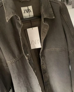 Zara Men's Pale Green Heavy Denim Overshirt Size Large (42) - Picture 1 of 6