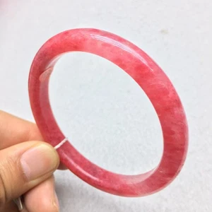 57,5 mm natürlicher hübscher auffälliger Rhodonit Quarz Kristall Armreif Armband Handarbeit - Bild 1 von 1