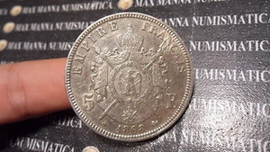 FRANCIA FRANCE 5 FRANCS FRANCHI 1868 BB ARGENTO SILVER cod. FRANCIA-11 - Picture 1 of 1