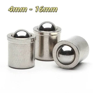 Push Fit Bead Plunger Length 4mm - 16mm3-12mm Stainless Steel Ball Positioning - Picture 1 of 10