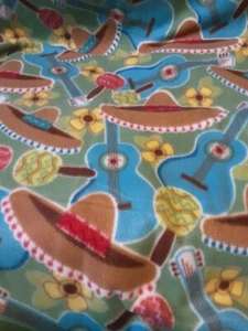 Fabric Cinco De Mayo Fleece 66 L X 58 W Multicolor - Picture 1 of 2