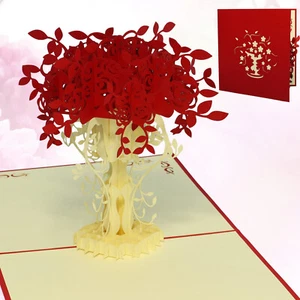 POP UP Karte, Muttertag Rosen, 3D Klappkarte, Glückwunschkarte, Geburtstag, Dank - Bild 1 von 4