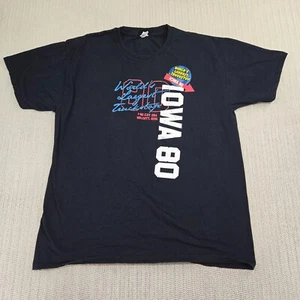 Iowa 80 World's Largest Truck Stop Shirt Mens Large Black Short Sleeve Walcott - Picture 1 of 8