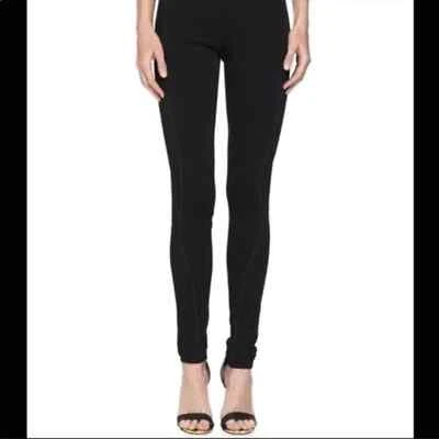 Leggings ajustados al cuerpo Helmut Lang negros reflectantes en contraste detalle de puntada recorte talla PS Foto 1 de 4