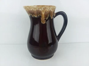Roseville USA Pottery Brown Drip Pitcher Vase 5-3/4 tall - Picture 1 of 12