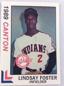 1989 Canton-Akron Indians-Eastern League-BEST Baseball Card-Lindsay Foster
