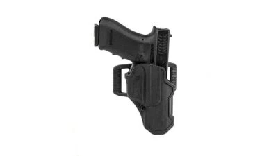 BlackHawk T-Series L2C Compact Right Hand Holster for Glock 17-Matte Black - Image 1 of 4