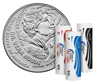 2025 PDS Dr. Vera Rubin American Women Quarter 3 Coin Set - Image 1 of 4