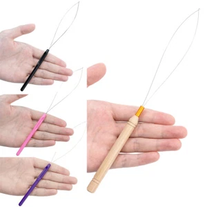 Hair Extension Tool Needle Kit Device Pulling Hook Micro Ring Nano Loop Bead Tip - Picture 1 of 79