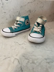 Converse Chuck Taylor All Star High tops infant size 6 Girls Blue With Colors - Picture 1 of 7