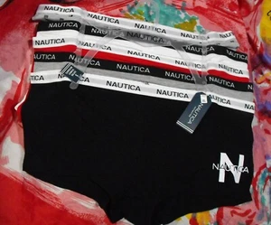 5 NEW NAUTICA NT4463 5PKAR SIGNATURE WAIST COTTON BOYSHORT PANTIES XL - Picture 1 of 2