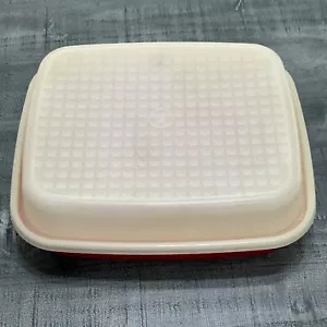 Vintage Tupperware große Saison Servieren Marinade Behälter 1294-7 Paprika mit Deckel - Bild 1 von 5