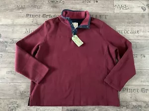 SUDADERA FAT FACE HAXBY MEDIO CUELLO HOMBRE ROJA ABOTONADA POLAR ROJA - 2XL XXL - Imagen 1 de 8