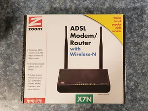 Zoom ADSL 4-port Wireless-N Modem/Router. Model X7N - Picture 1 of 4