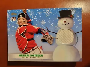 2021 Topps Holiday William Contreras Jersey Relic #WRC-WCO Atlanta Braves Rookie - Picture 1 of 2