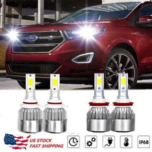4x LED Headlight Bulbs Combo 6000K For Ford EDGE 2015 2016 2017 2018 2019 2020 - Picture 1 of 12