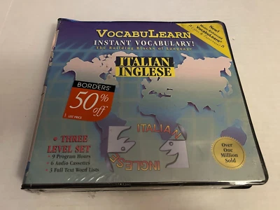 Vocabulearn Italian-English: Complete Set- Enhanced Format 6 Cassettes - Image 1 of 2