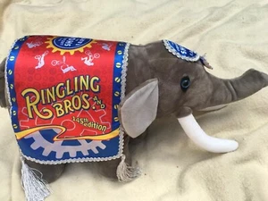 Elefante de peluche de circo Barnum & Bailey Ringling Bros 145ª edición 18" - Imagen 1 de 7