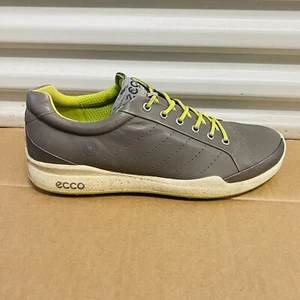 ECCO Biom Natural Motion Hydromax Yak Spikekess Golf Shoe Gray Leather 45/11 US - Picture 1 of 15