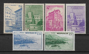 Monaco 1946, Castles, Cathedrals, Yvert # 275-280, VF-XF MNH** (RMD-8) - Picture 1 of 1