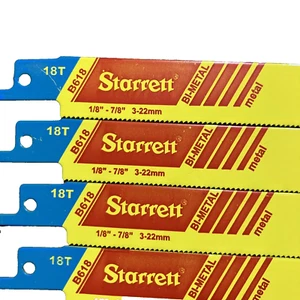20 Starrett Reciprocating Saw Blades 6" 18 TPI Metal Cutting - Picture 1 of 11