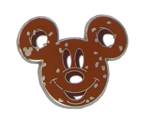 Mickey Mouse Head Pretzel Shape Food Individual Disney Park Trading Pin ~ New - Picture 1 of 1