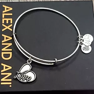 Alex and Ani Love Charm Bracelet - Picture 1 of 8