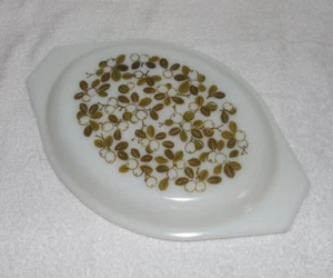 Vintage Pyrex 943C Casserole Lid Verde Green Mistletoe - Imagen 1 de 4