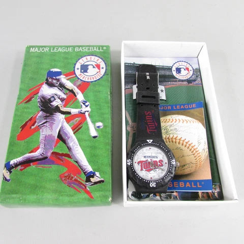 1995 MLB Minnesota Twins wrist Watch in box - collectible Cover