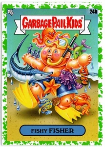 Garbage Pail Kids Go On Vacation 24b FISHY FISHER Booger Green Parallel Topps - Picture 1 of 2