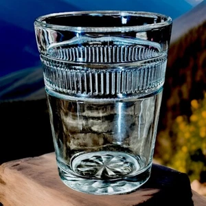 Martha Stewart Double Old-Fashioned Glasses MWY3 Vertical Ribbed 10oz Tumbler - Picture 1 of 10