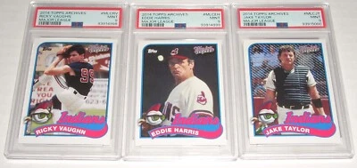 2014 TOPPS Archives 1989 Major League Movie Vaughn Harris Taylor PSA Mint 9 Lot - Image 1 of 2