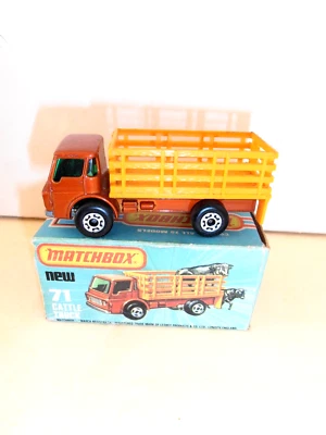 MATCHBOX SUPERFAST N:71 "CATTLE TRUCK" BOX ORIGINALE - Immagine 1 di 3