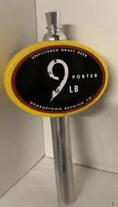 GEORGETOWN BREWING CO 9LB PORTER TAP HANDLE KNOB 8" - Picture 1 of 1