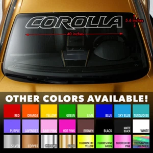 Premium Windshield Banner Vinyl Decal Sticker for Corolla Toyota Outline XRS - Bild 1 von 3