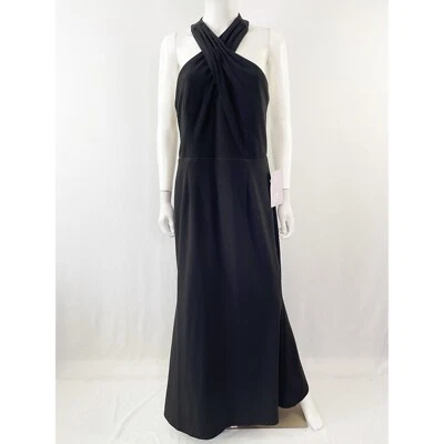 JS Collections Maxi Dress Size 12 Black Halter Neck Whimsigoth Evening Gown New - Image 1 of 4