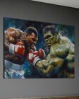 Mike Tyson Leinwandbild Iron Mike Vs. Hulk Wandbild Pop Art Boxen 60x40cm 