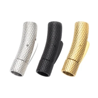 Stainless Steel Pineapple Pattern Jewelry Clasp Leather Cord For DIY Bracelet - Image 1 of 4