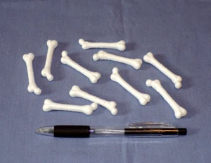 Lot Miniature Dollhouse Halloween Scary Leg Bones Glitter 2" Craft Village Decor - Picture 1 of 1