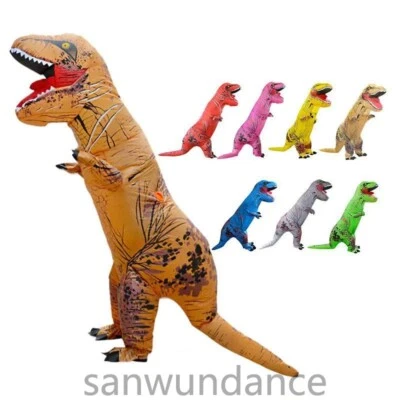Trajes infláveis T-REX fantasia de dinossauro tiranossauro fantasia vestuário de interpretação de papéis - Imagem 1 de 4