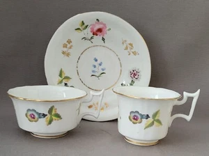 NEW HALL OLD ENGLISH FLOWERS PATTERN 3499 TRIO C1825-30 PAT PRELLER COLLECTION - Picture 1 of 8