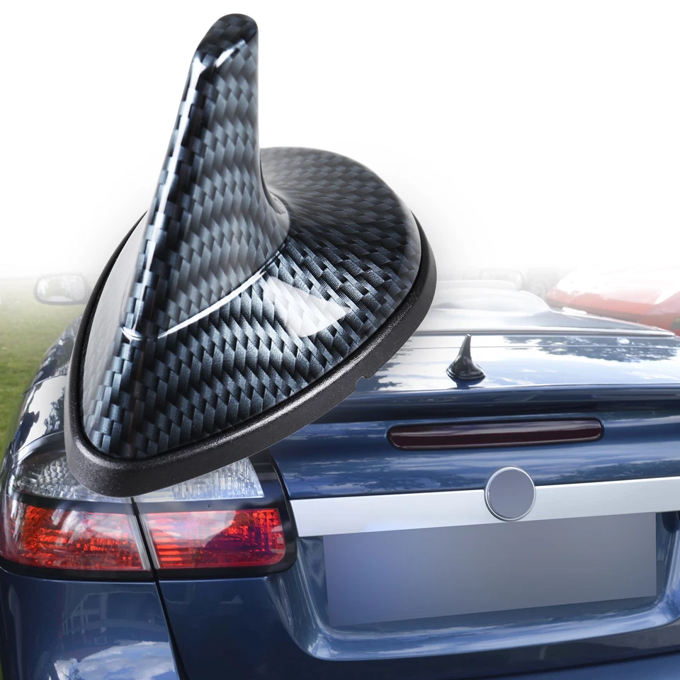Saab Style Shark Fin Antenna Universal Fit Carbon Fiber Pattern Static Dummy - Image 1 of 4