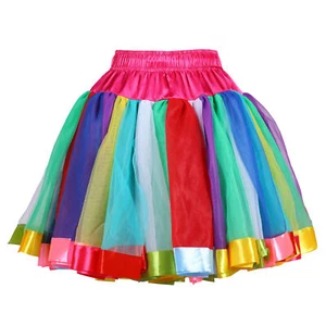 excl. Petticoat Tüllrock multicolor Tutu Tütü bunter Rock Karneval Fasching - Bild 1 von 3