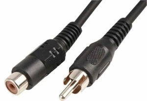 PRO SIGNAL - Phono (RCA) Male to Female Lead, 2.5m Black - Picture 1 of 1