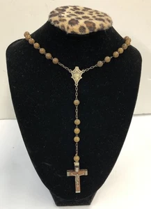Vintage  Religious Handmade  ROSARY  Beads & Crucifix - Picture 1 of 6