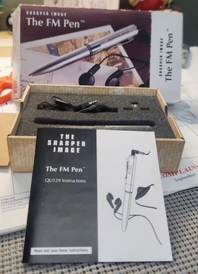 NEW OPEN BOX, VERY RARE! Sharper Image - THE FM PEN - QU129 - In Box READ BELOW! - Image 1 of 4