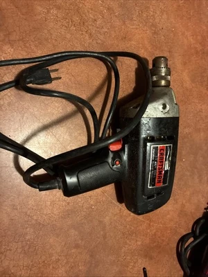 Broca manual elétrica vintage Sears Craftsman 3/8 velocidade variável reversível com fio - Imagem 1 de 4