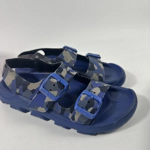 Birkenstock Mogami Birko-Flor Kids Size 33 US 2 Blue Camo Sandals - Picture 1 of 7