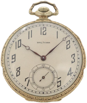 Antiguo Reloj Bolsillo Waltham Grabado 17 Joyas 1225 25 Años GF EE. UU. Foto 1 de 4